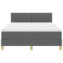 Cama con somier con colchón gris oscuro 160x200 cm tela von , Betten und Lattenroste - Ref: Foro24-3338931, Preis: 501,68 €, ...