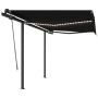 Manuell ausfahrbare Markise mit LED anthrazitgrau 3x2,5 m von vidaXL, Markisen - Ref: Foro24-3070104, Preis: 368,01 €, Rabatt: %