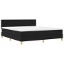 Cama Box Spring con Colchón Negra 180x200 cm Tela by , Beds and slatted bases - Ref: Foro24-3338939, Price: 550,22 €, Discoun...