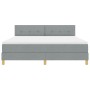 Cama de Somier con Colchón Gris Claro 180x200 cm Tela by , Beds and slatted bases - Ref: Foro24-3338937, Price: 539,03 €, Dis...