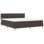 Cama con Somier y Colchón Marrón Oscuro 180x200 cm Tela by , Beds and slatted bases - Ref: Foro24-3338940, Price: 538,07 €, D...