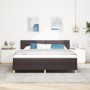 Cama con Somier y Colchón Marrón Oscuro 180x200 cm Tela by , Beds and slatted bases - Ref: Foro24-3338940, Price: 538,07 €, D...