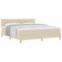 Cama con Box Spring con Colchón Crema 180x200 cm Tela von , Betten und Lattenroste - Ref: Foro24-3338942, Preis: 581,99 €, Ra...