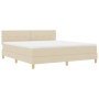 Cama con Box Spring con Colchón Crema 180x200 cm Tela von , Betten und Lattenroste - Ref: Foro24-3338942, Preis: 581,99 €, Ra...
