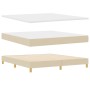 Cama con Box Spring con Colchón Crema 180x200 cm Tela von , Betten und Lattenroste - Ref: Foro24-3338942, Preis: 581,99 €, Ra...