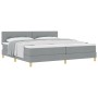 Cama con Box Spring con Colchón Gris Claro 200x200 cm Tela von , Betten und Lattenroste - Ref: Foro24-3338944, Preis: 593,53 ...