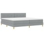 Cama con Box Spring con Colchón Gris Claro 200x200 cm Tela von , Betten und Lattenroste - Ref: Foro24-3338944, Preis: 593,53 ...