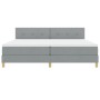 Cama con Box Spring con Colchón Gris Claro 200x200 cm Tela von , Betten und Lattenroste - Ref: Foro24-3338944, Preis: 593,53 ...