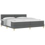 Cama con Base de Muelles con Colchón Gris Oscuro 200x200 cm Tela von , Betten und Lattenroste - Ref: Foro24-3338945, Preis: 5...