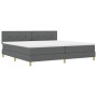 Cama con Base de Muelles con Colchón Gris Oscuro 200x200 cm Tela von , Betten und Lattenroste - Ref: Foro24-3338945, Preis: 5...