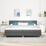 Cama con Base de Muelles con Colchón Gris Oscuro 200x200 cm Tela von , Betten und Lattenroste - Ref: Foro24-3338945, Preis: 5...