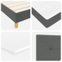 Cama con Base de Muelles con Colchón Gris Oscuro 200x200 cm Tela von , Betten und Lattenroste - Ref: Foro24-3338945, Preis: 5...