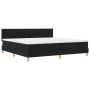Cama con Muelles y Colchón Negra 200x200 cm Tela by , Beds and slatted bases - Ref: Foro24-3338946, Price: 585,42 €, Discount: %