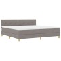 Cama Box Spring con Colchón Taupe 200x200 cm Tela by , Beds and slatted bases - Ref: Foro24-3338948, Price: 628,05 €, Discoun...