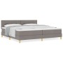 Cama Box Spring con Colchón Taupe 200x200 cm Tela by , Beds and slatted bases - Ref: Foro24-3338948, Price: 628,05 €, Discoun...
