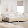 Cama con Resortes con Colchón Crema 200x200 cm Tela von , Betten und Lattenroste - Ref: Foro24-3338949, Preis: 552,33 €, Raba...