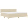 Cama con Resortes con Colchón Crema 200x200 cm Tela von , Betten und Lattenroste - Ref: Foro24-3338949, Preis: 552,33 €, Raba...