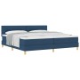 Cama Box Spring con Colchón Azul 200x200 cm Tela de , Camas y somieres - Ref: Foro24-3338950, Precio: 615,10 €, Descuento: %