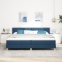 Cama Box Spring con Colchón Azul 200x200 cm Tela de , Camas y somieres - Ref: Foro24-3338950, Precio: 615,10 €, Descuento: %