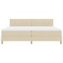 Cama con Resortes con Colchón Crema 200x200 cm Tela von , Betten und Lattenroste - Ref: Foro24-3338949, Preis: 552,33 €, Raba...