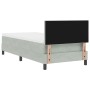 Cama con Somier con Colchón Gris Claro 90x200 cm Terciopelo by , Beds and slatted bases - Ref: Foro24-3339146, Price: 291,59 ...