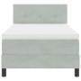 Cama con Somier con Colchón Gris Claro 100x200 cm Terciopelo von , Betten und Lattenroste - Ref: Foro24-3339152, Preis: 313,3...