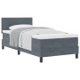 Cama con sommier y colchón Gris Oscuro 100x200 cm Terciopelo by , Beds and slatted bases - Ref: Foro24-3339153, Price: 308,66...