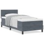 Cama con sommier y colchón Gris Oscuro 100x200 cm Terciopelo by , Beds and slatted bases - Ref: Foro24-3339153, Price: 308,66...