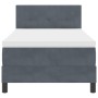 Cama con sommier y colchón Gris Oscuro 100x200 cm Terciopelo by , Beds and slatted bases - Ref: Foro24-3339153, Price: 308,66...