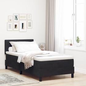 Cama con Somier y Colchón Negra 100x200 cm de Terciopelo von , Betten und Lattenroste - Ref: Foro24-3339154, Preis: 302,61 €,...