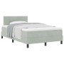 Cama con somier y colchón Gris Claro 120x200 cm Terciopelo by , Beds and slatted bases - Ref: Foro24-3339164, Price: 386,55 €...