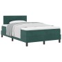 Cama Box Spring con Colchón Verde Oscuro 120x200 cm Terciopelo by , Beds and slatted bases - Ref: Foro24-3339167, Price: 370,...