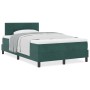 Cama Box Spring con Colchón Verde Oscuro 120x200 cm Terciopelo by , Beds and slatted bases - Ref: Foro24-3339167, Price: 370,...