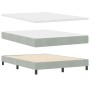 Cama Box Spring con colchón Gris Claro 140x190 cm Terciopelo by , Beds and slatted bases - Ref: Foro24-3339170, Price: 447,49...