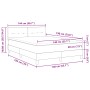 Cama Box Spring con Colchón Gris Oscuro 140x190 cm Terciopelo von , Betten und Lattenroste - Ref: Foro24-3339171, Preis: 429,...