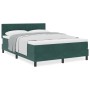 Cama Box Spring con colchón Verde Oscuro 140x190 cm Terciopelo de , Camas y somieres - Ref: Foro24-3339173, Precio: 438,46 €,...