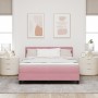 Cama con Somier y Colchón Rosa 140x200 cm Terciopelo de , Camas y somieres - Ref: Foro24-3339181, Precio: 411,41 €, Descuento: %