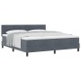 Cama Box Spring con colchón gris oscuro Super King terciopelo by , Beds and slatted bases - Ref: Foro24-3339189, Price: 525,2...