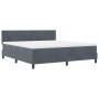 Cama Box Spring con colchón gris oscuro Super King terciopelo by , Beds and slatted bases - Ref: Foro24-3339189, Price: 525,2...