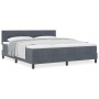 Cama Box Spring con colchón gris oscuro Super King terciopelo by , Beds and slatted bases - Ref: Foro24-3339189, Price: 525,2...