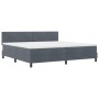 Cama con Box Spring y Colchón Gris Oscuro 200x200 cm Terciopelo von , Betten und Lattenroste - Ref: Foro24-3339195, Preis: 55...