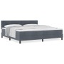 Cama con Box Spring y Colchón Gris Oscuro 200x200 cm Terciopelo von , Betten und Lattenroste - Ref: Foro24-3339195, Preis: 55...