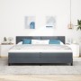 Cama con Box Spring y Colchón Gris Oscuro 200x200 cm Terciopelo von , Betten und Lattenroste - Ref: Foro24-3339195, Preis: 55...