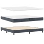 Cama con Box Spring y Colchón Gris Oscuro 200x200 cm Terciopelo von , Betten und Lattenroste - Ref: Foro24-3339195, Preis: 55...
