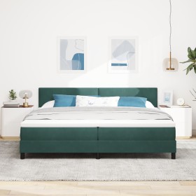 Cama Box Spring con Colchón Verde Oscuro 200x200 cm Terciopelo von , Betten und Lattenroste - Ref: Foro24-3339197, Preis: 598...