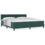 Cama Box Spring con Colchón Verde Oscuro 200x200 cm Terciopelo de , Camas y somieres - Ref: Foro24-3339197, Precio: 596,48 €