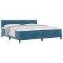 Cama con somier con colchón azul oscuro 200x200 cm terciopelo von , Betten und Lattenroste - Ref: Foro24-3339198, Preis: 576,...