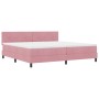Cama con Somier y Colchón Rosa 200x200 cm Terciopelo by , Beds and slatted bases - Ref: Foro24-3339199, Price: 546,30 €, Disc...