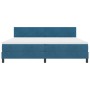 Cama con somier con colchón azul oscuro 200x200 cm terciopelo de , Camas y somieres - Ref: Foro24-3339198, Precio: 575,56 €
