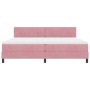 Cama con Somier y Colchón Rosa 200x200 cm Terciopelo by , Beds and slatted bases - Ref: Foro24-3339199, Price: 546,30 €, Disc...